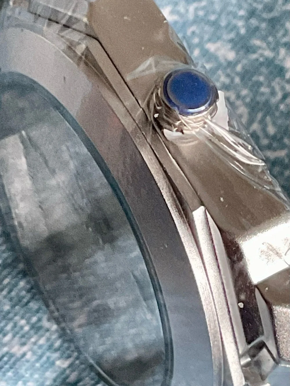 NIB S/S Heroforce Brushed and Polished Octagonal Bezel Swirling Guilloche Dial